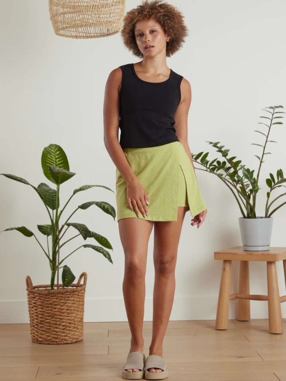 Known Supply Westbrook Skort Matcha Green Organic Cotton
